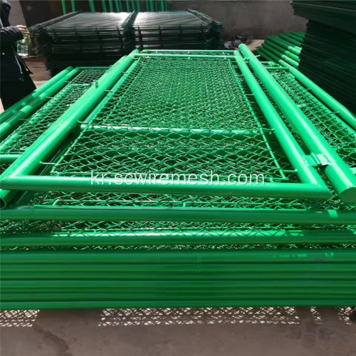 녹색 PVC 체인 링크 메쉬 울타리